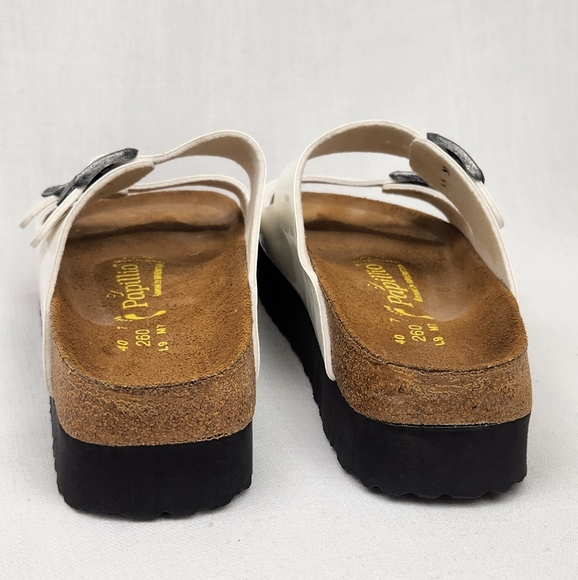 Papillio By Birkenstock White Platform Slip-on Sandals. - Picture 5 of 12